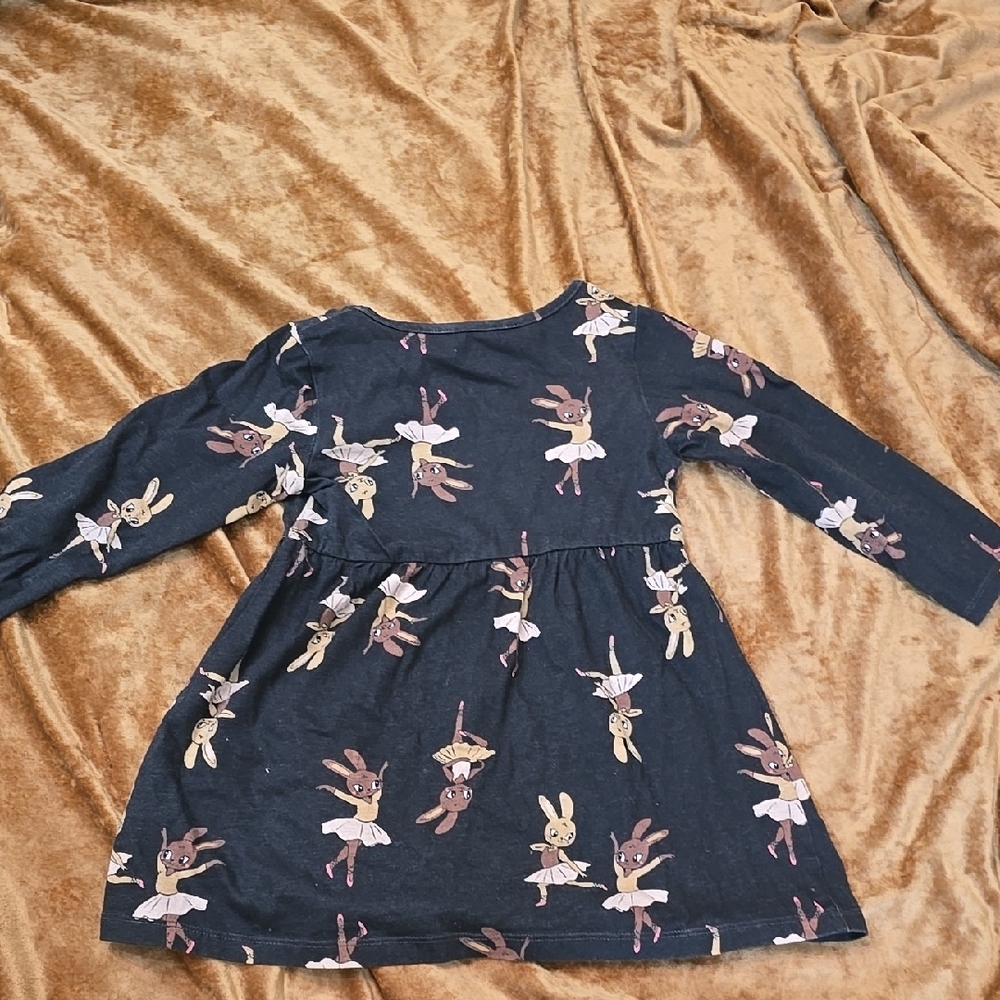 Adorable Grey Ballerina Bunny Dress 3/4 T - Picture 4 of 5